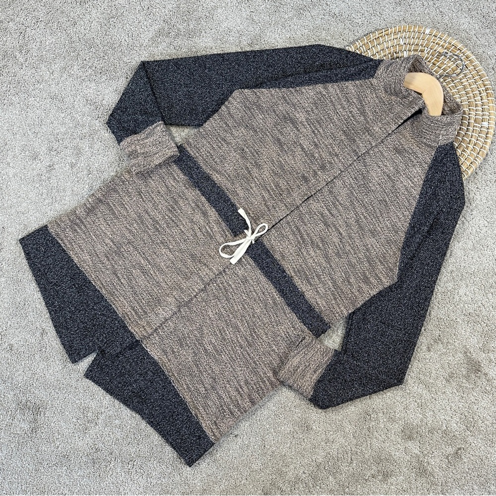 Anthropologie Dolan Women’s Zip Up Long Knit Sweater Jacket Drawstring Size M